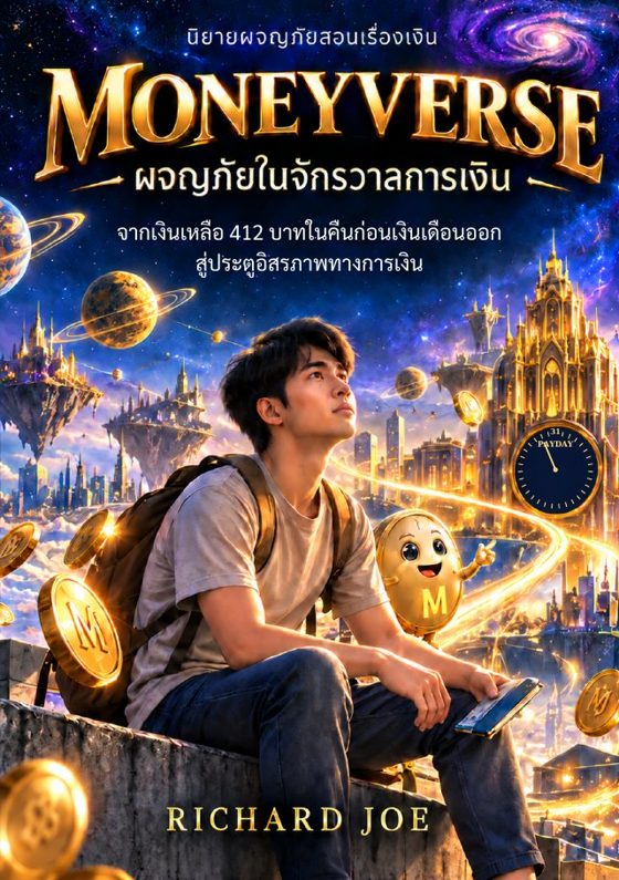 ปกหนังสือ MONEYVERSE ผจญภัยในจักรวาลการเงิน โดย Richard Joe